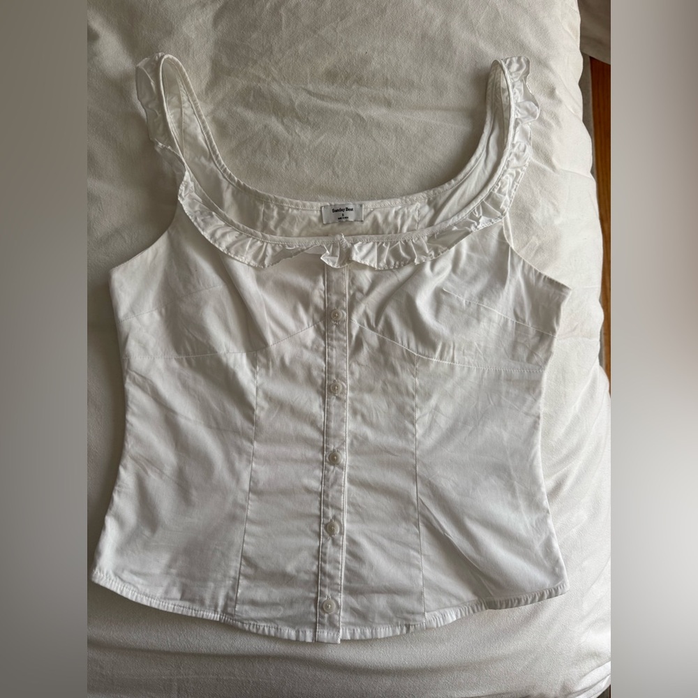 Aritzia Sunday Best Glenda Poplin Top